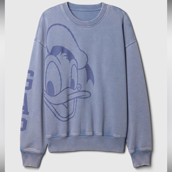 GAP Disney Donald Duck women’s blue crewneck  Sweatshirt - Picture 1 of 8